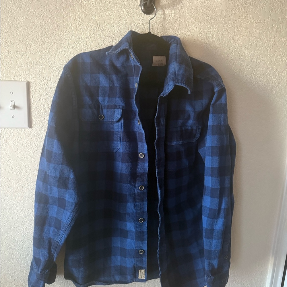 Jachs Navy Plaid Flannel Heavyweight